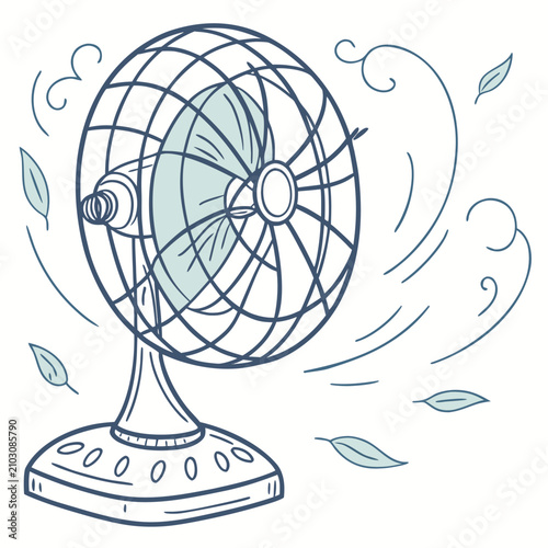 vector illustration of a fan