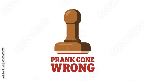 Canvas Print Funny prank chess pawn wi