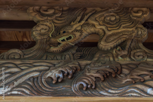 Bild auf Leinwand Oji Myojin Shrine in Imabari, Ehime, Japan – Traditional Shinto Shrine and Histo