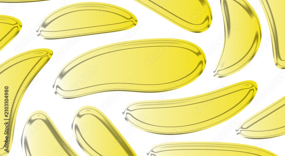Obraz premium Liquid Chrome Loops - Light Yellow