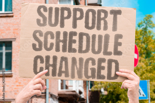 Foto "Support Schedule Changed" Aid timeline shifted