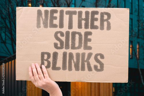 Fotografía "Neither Side Blinks" Both camps stand firm