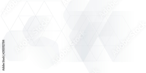 Photos White background abstract art vector illustration with hexagon shape