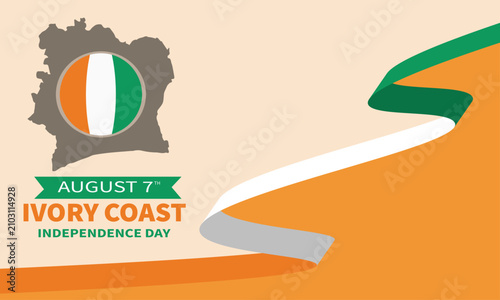 Ivory coast independence day background 