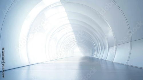 white pitched tunnel