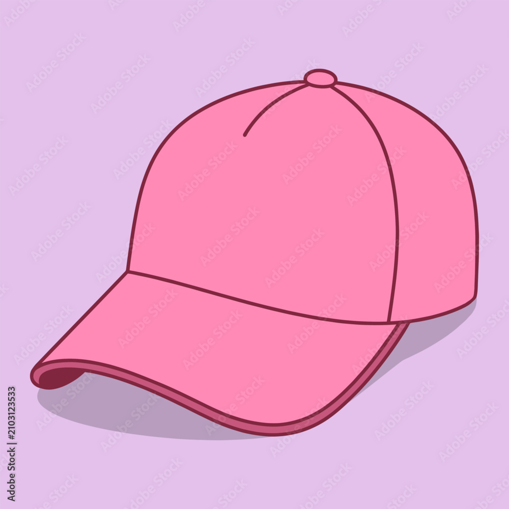 Fototapeta premium Pink party hat for birthday celebrations. Festive conical birthday cap with elastic band for kids and adults.