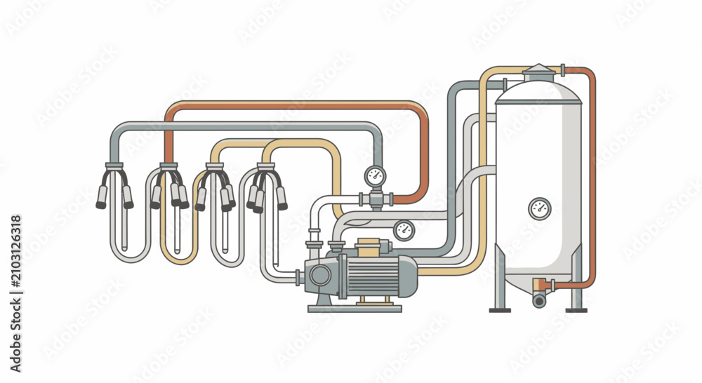 Fototapeta premium Industrial Equipment for Liquid Processing and Storage