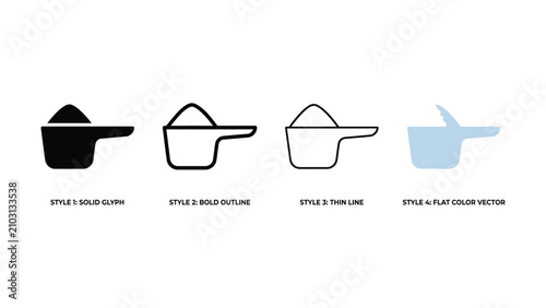 Fotografie Four different styles of cowboy hat icons in various design formats