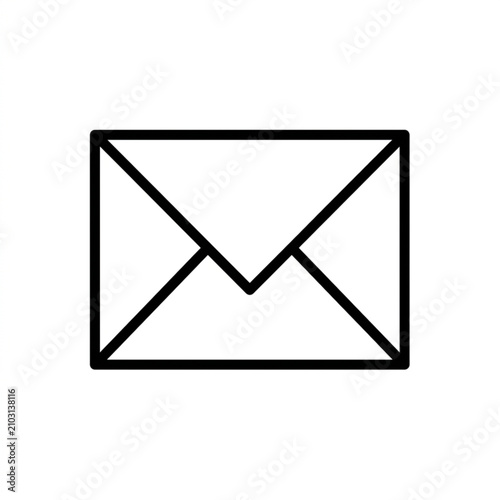 Valokuva Simple Black Envelope Icon Graphic Design.