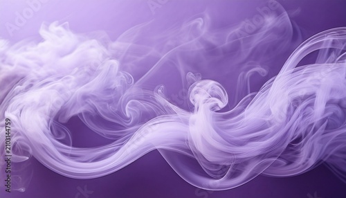 Soft Lavender Smoke Swirls With Airy Motion On Light Purple Background