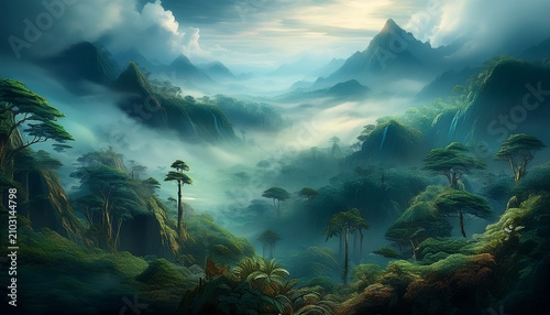 Cloud Forest Mystical Misty Mountain Jungle