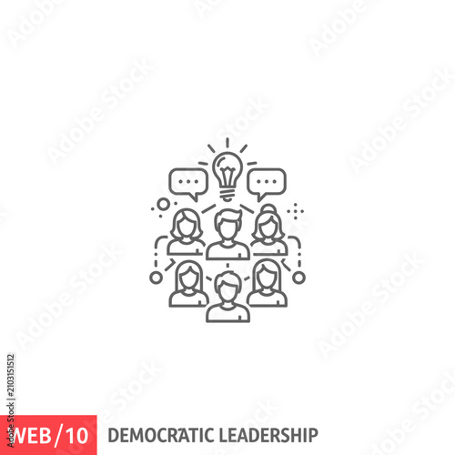 Democratic Leadership Teamwork Concept Illustration.