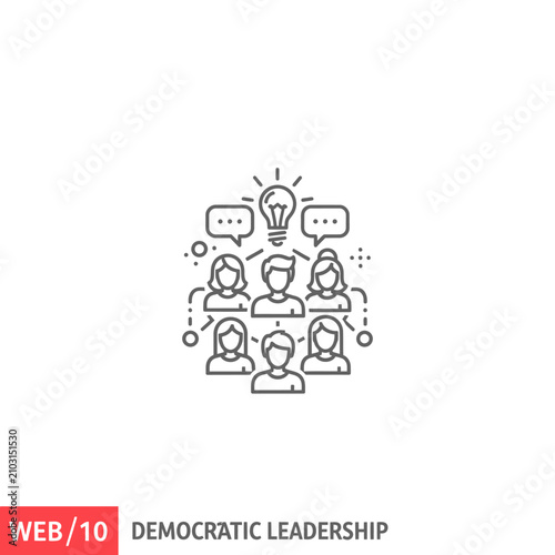 Democratic Leadership Teamwork Concept Illustration.