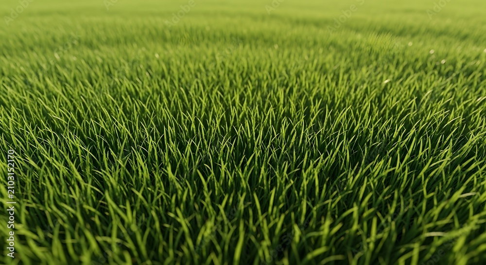 Obraz premium Green grass field macro view