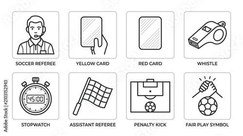 Photography Soccer Referee Whistle and Cards.