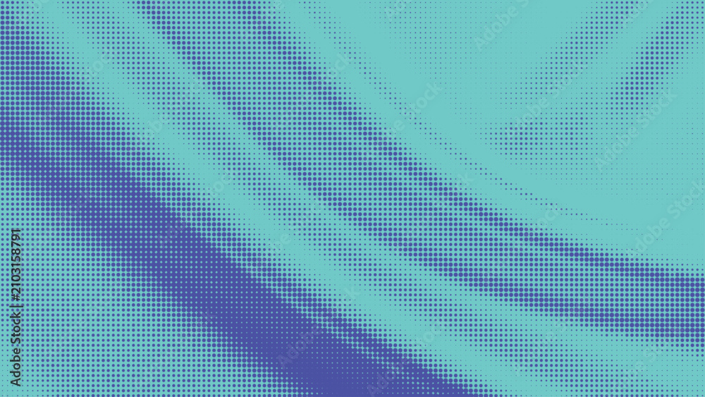 Fototapeta premium Abstract blue and cyan halftone wave texture background for vector illustration backdrop art.