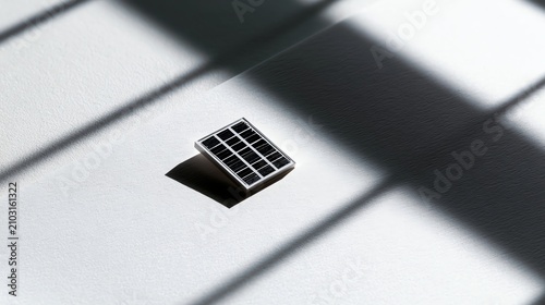 Innovative solar panel on sleek surface.