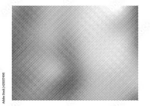 Dark Grunge Halftone Dot Texture Vector Background, Distressed Circle Pattern Overlay