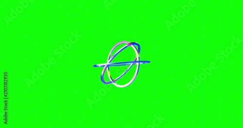 Futuristic motion graphic element featuring a vibrant, multi-colored abstract object spinning dynamically, ideal for creative video compositing concepts 4k