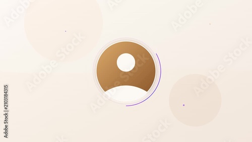 User Profile Circle Beige Neutral Motion Graphic