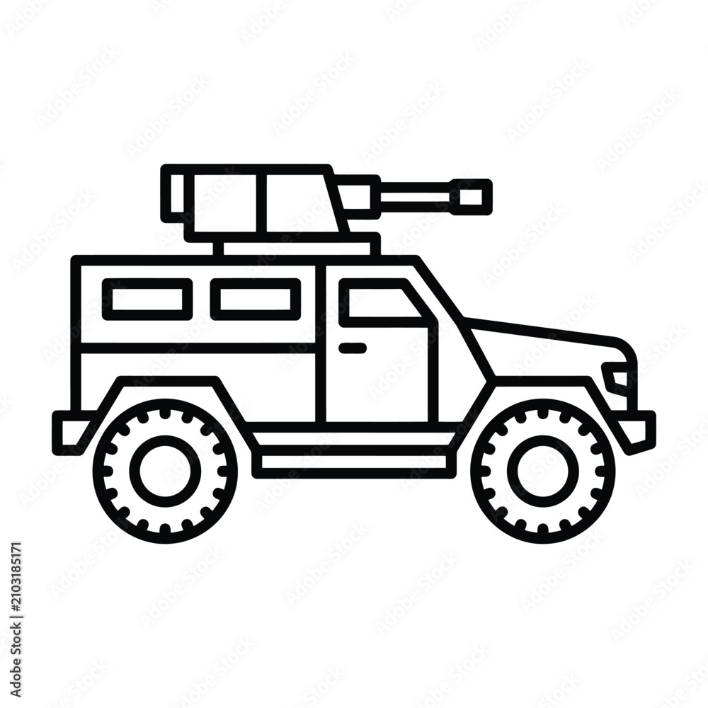Fototapeta premium Armored vehicle icon