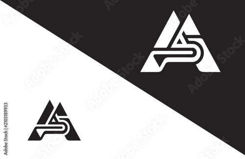 Golden AS Monogram Brand Logo