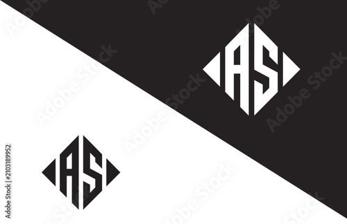 Professional AS Initial Logo