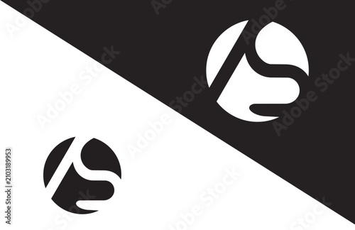 Abstract AS Letter Logo Design