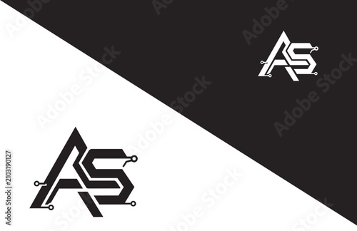 Luxury AS Initials Logo