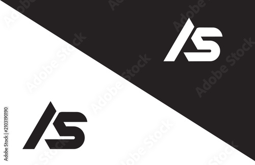 Modern AS Letter Logo Design