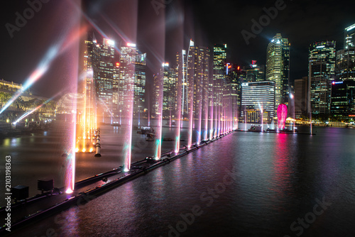 Fotografie Singapour water and light show