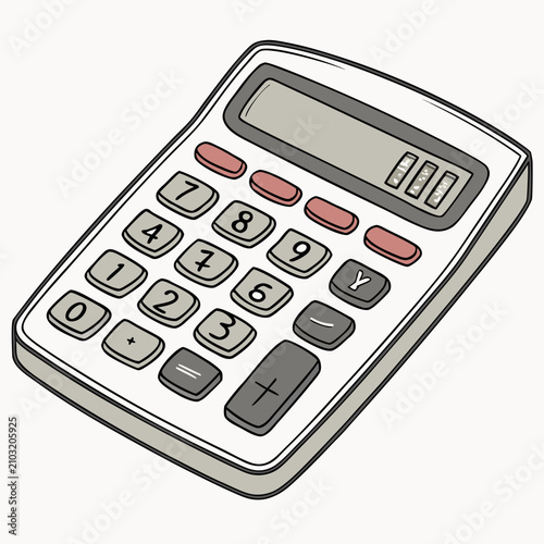 фотографія Calculator with numbers and operation buttons calculator operation calculation a