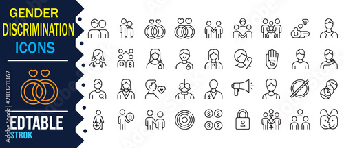 Photos Gender Discrimination Awareness and Social Justice Icons
