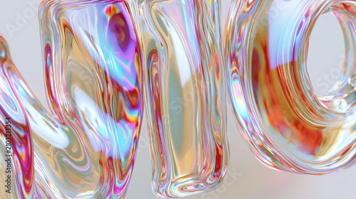 Iridescent liquid abstract forms swirl and blend, creating a mesmerizing, colorful, and futuristic digital art display
