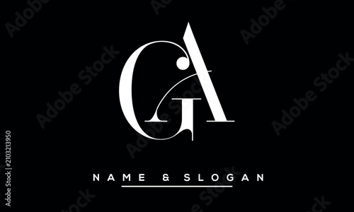 GA, AG Abstract Letters Logo Monogram