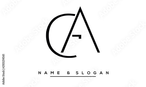 GA, AG Abstract Letters Logo Monogram
