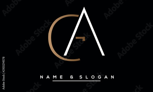 GA, AG Abstract Letters Logo Monogram