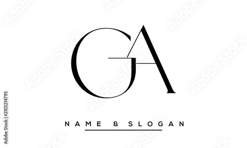 GA, AG Abstract Letters Logo Monogram