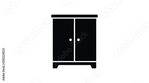 Wardrobe Silhouette Against White Background cabinet closet
