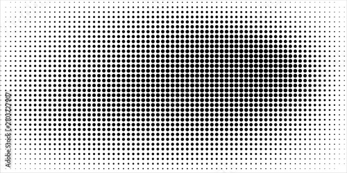 Принти на полотні Black halftone dot wave pattern