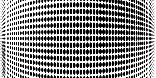 Konstfotografi Black halftone dot wave pattern