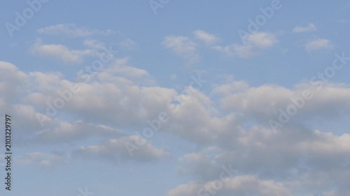 Soft Clouds Floating in a Calm Blue Sky 