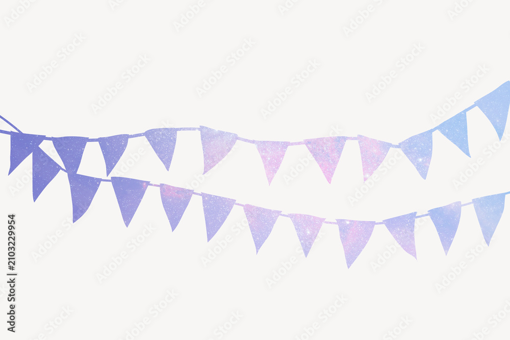 Obraz premium Purple festive garland background, glitter aesthetic design