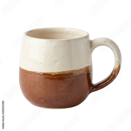 Two-tone ceramic coffee mug