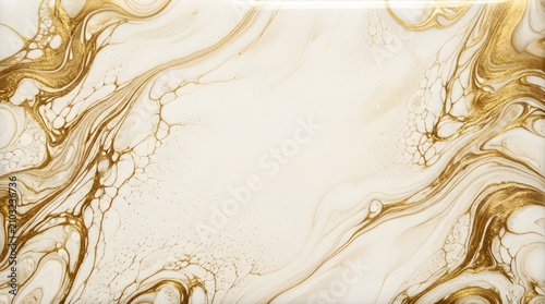 Abstract background of flowing gold and white liquid with intricate patterns and detailed texture.