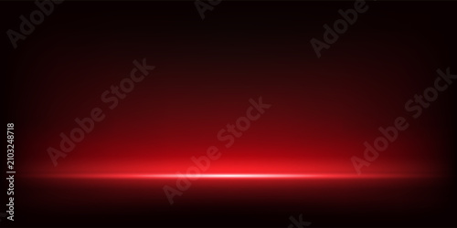 A dark red abstract background features a dynamic pattern of glowing motion rays and light waves, creating a high-energy technology illustration with deep color textures and black space