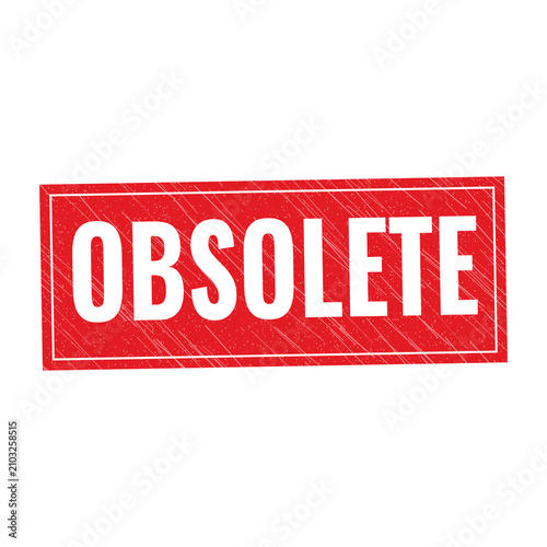 Canvastavla Red obsolete stamp sign with grunge texture