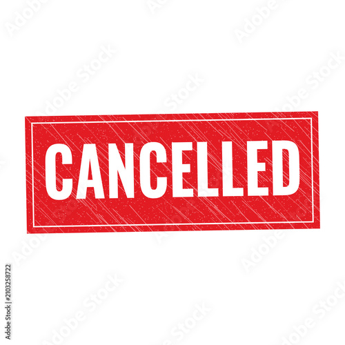 фотографія Red cancelled stamp sign with grunge texture