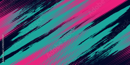 Car sticker wrap banner abstract sporty lines pink blue greenish grunge color combination brush storm thunder modern pattern racing motorsport. vecror illustration