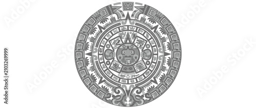 Vászonkép Intricate Ancient Calendar Stone Artwork